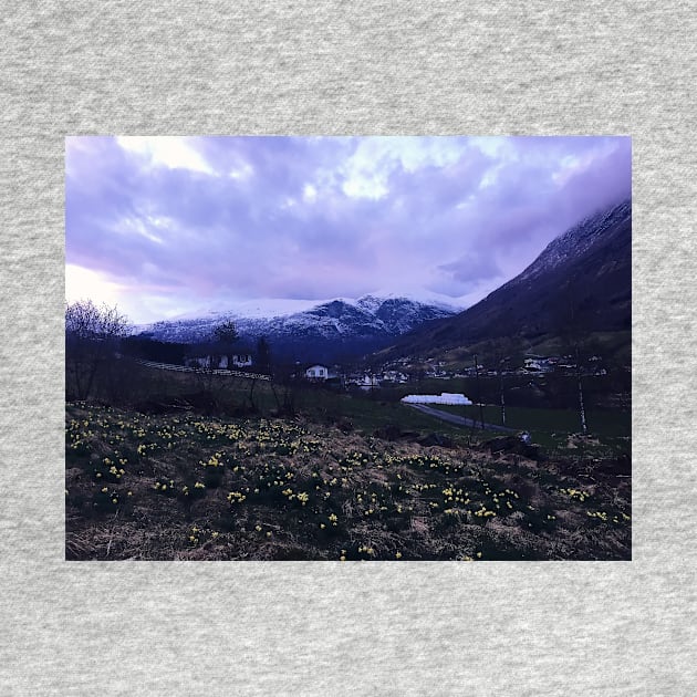 Violet Dusk Norway Mountainside by offdutyplaces